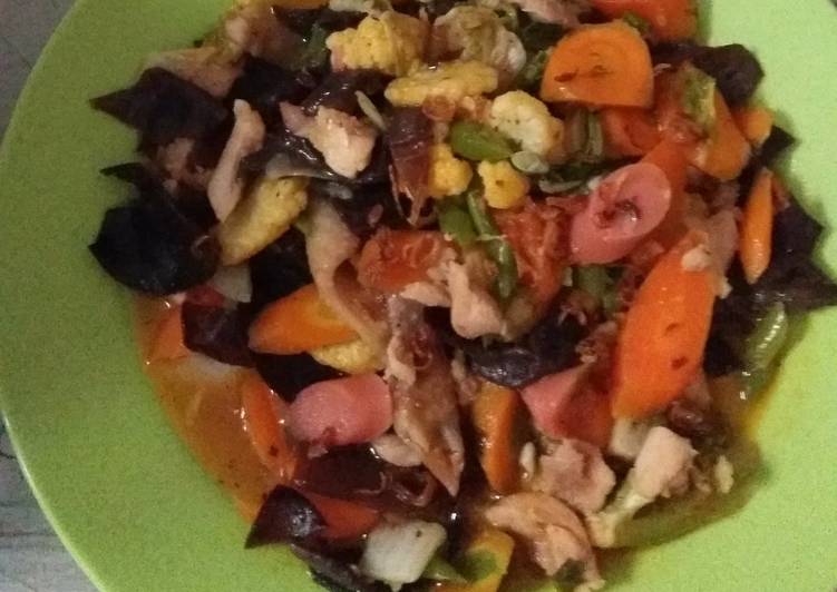 Capjay Sayur Ayam Jamur Simple
