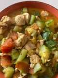 Guiso de Zucchini y Pollo