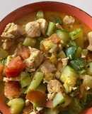 Guiso de Zucchini y Pollo