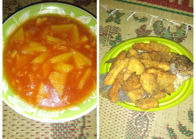 Langkah Mudah untuk Membuat Gurameh crispy asam manis (homemade sauce) yang Enak