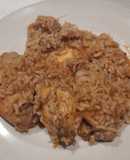 Alitas de pollo con arroz