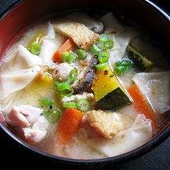 A picture of Dumpling Wrapper Miso Soup.