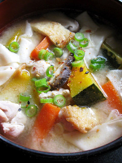 A picture of Dumpling Wrapper Miso Soup.
