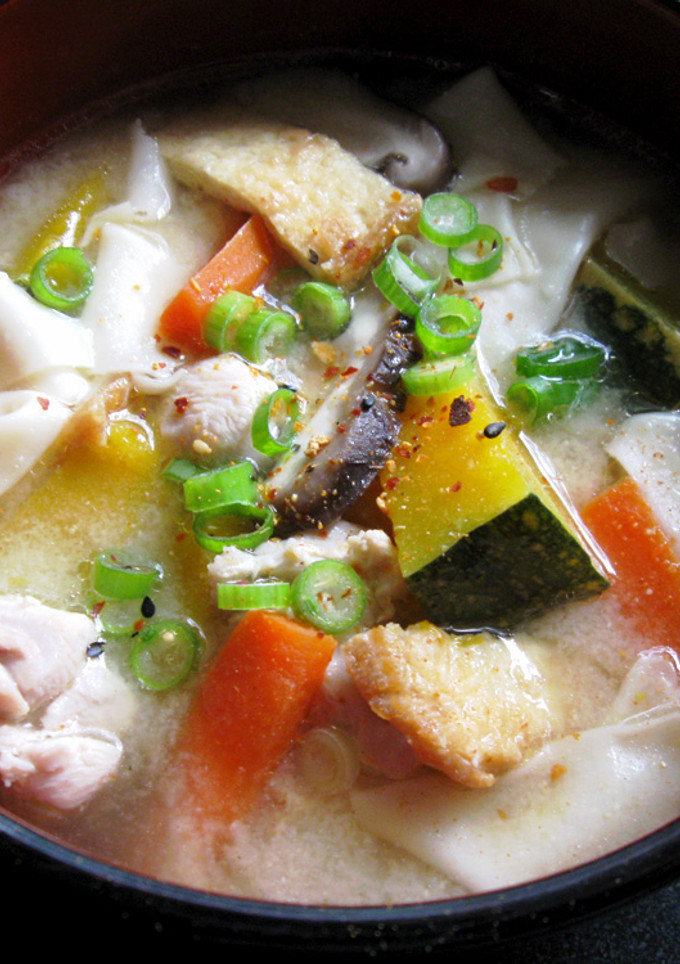 A picture of Dumpling Wrapper Miso Soup.