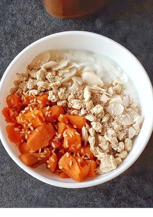Une photo de Sweet potato bowl