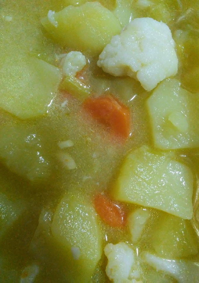 Una foto de Purrusalda o porrusalda con bacalao
