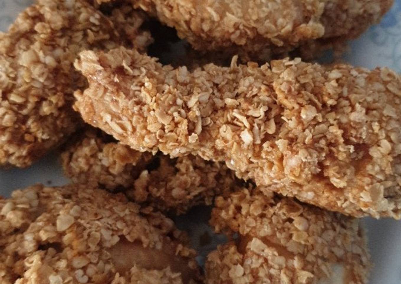 Ayam goreng tepung + oat