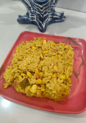A picture of Corn Pulao.