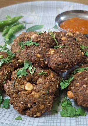 A picture of Leftover moong dal and chana dal vada.