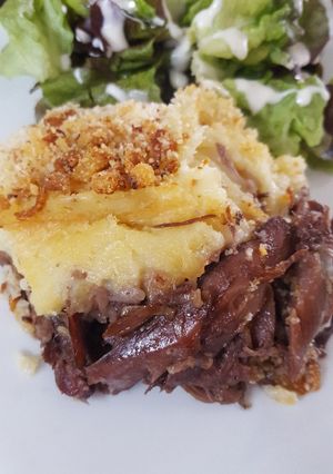 Une photo de Parmentier de canard