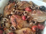 Muslos de pollo con champiñones