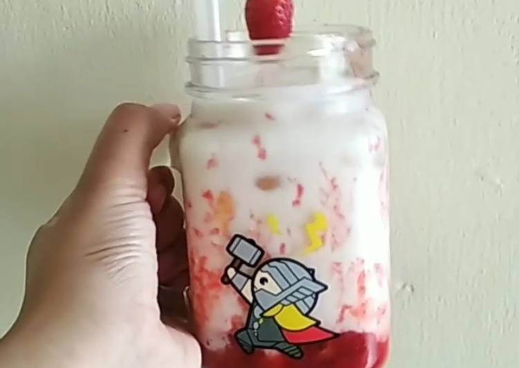 Bagaimana Menyiapkan Strawberry Milky Yakult 🍓🥤 Anti Gagal