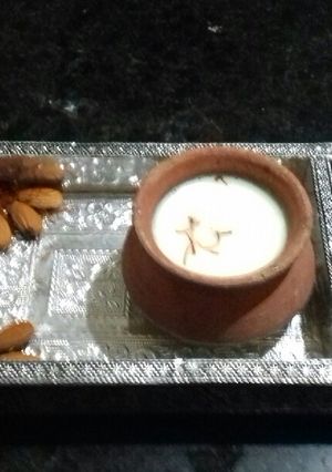 A picture of Hot badam kesar milk.