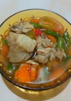 Foto resep Asem-asem buncis Ayam