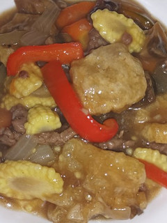 Foto resep Daging Cah Jamur Kerecek (Kerupuk Kulit)