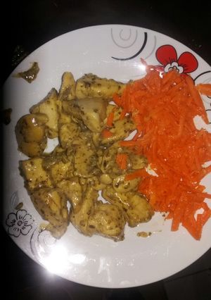 Una foto de Pollo con mostaza