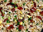 Gambar lapchiong telur nasi goreng