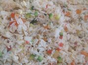 Una foto di riso basmati con zenzero