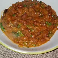 Beans curry with pumpkin A picture of Beans curry with pumpkin.