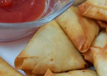 Easy Make Recipe Mini Chicken cheese samosas Delicious Perfect