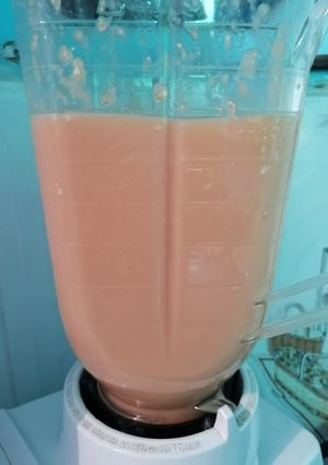 Una foto de Licuado de papaya y avena