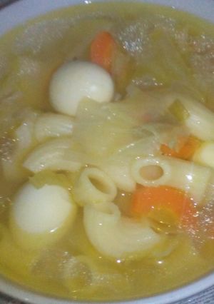 Foto resep Sup makaroni telur puyuh