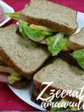 Brown Bread and Chicken Mortadella Sandwiches