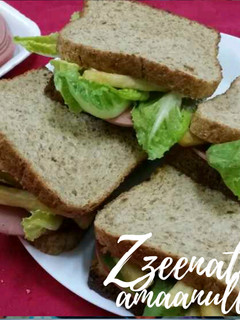 A picture of Brown Bread and Chicken Mortadella Sandwiches.