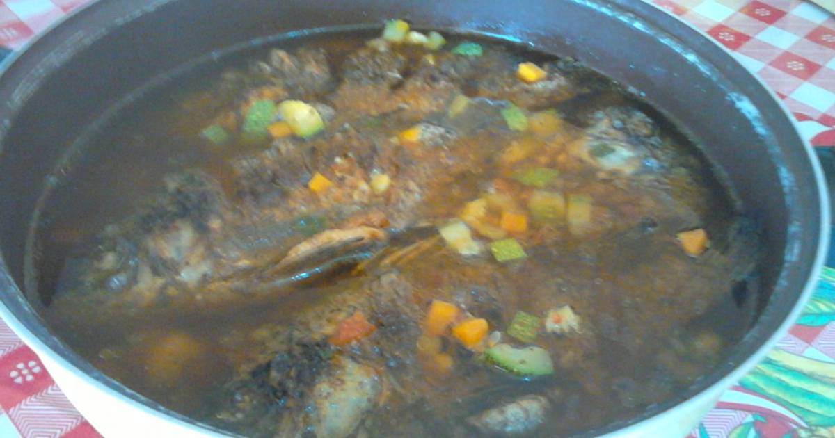 Caldo de pescado con mojarra frita Receta de Carmen Palomino- Cookpad