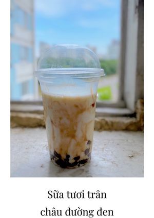 Hình của món Sữa tươi trân châu đường đen.