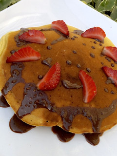 A picture of Eggless Pancakes#Breakfastcontest#PlateauState.