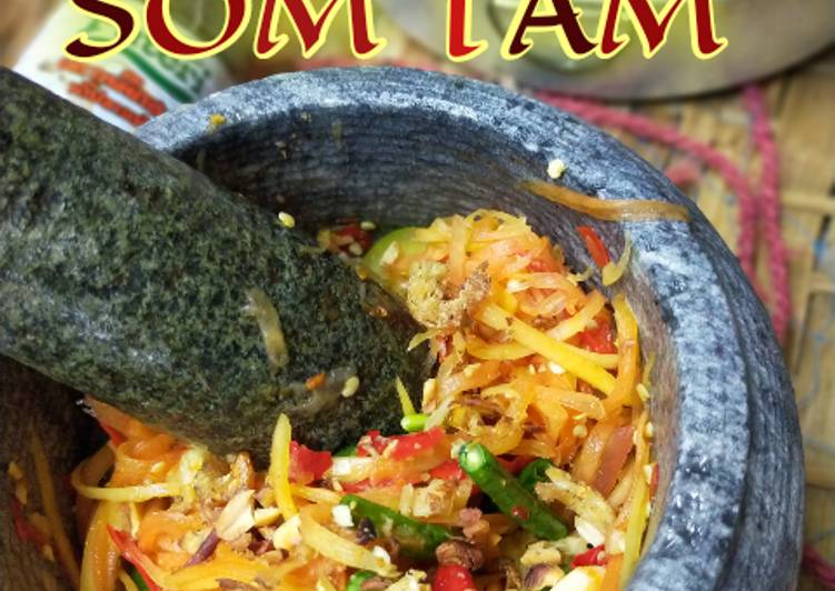 Langkah Langkah Buat SALAD THAILAND (som tam) yang Bergizi