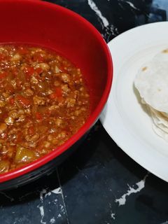 A picture of Pressure cooked improv taco.
