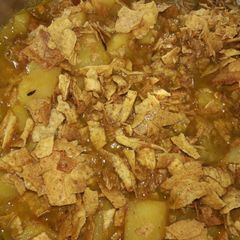 A picture of Potatoes and papar curry.