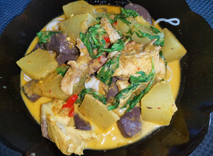 รูปของ แกงเขียวหวานไก่ใส่ฟัก