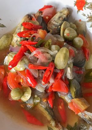 Foto resep Tim Ikan Asin Peda Merah