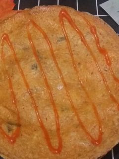 Hình của món Crepe kim chi bằng bột năng.