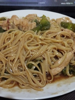 Una foto de Fideos con Soja