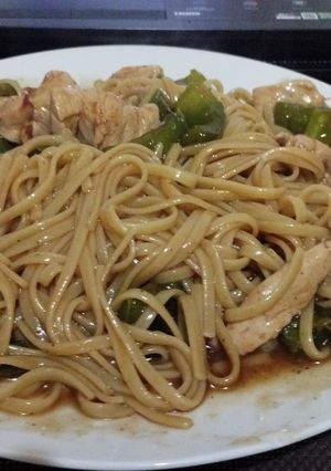 Una foto de Fideos con Soja