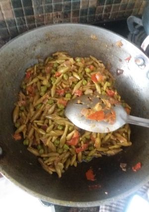 A picture of Kachnar ki sabzi.