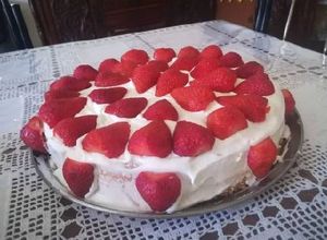 Foto de Bolo de morangos com nata