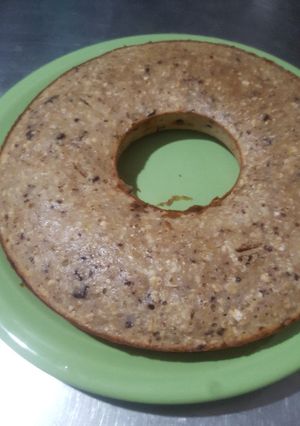Una foto de Budín de avena  con chocolate y limón