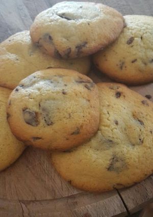 Une photo de Cookies moelleux aux pépites de chocolat