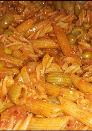 عکسی از دستور پاستا فوری بدون گوشت