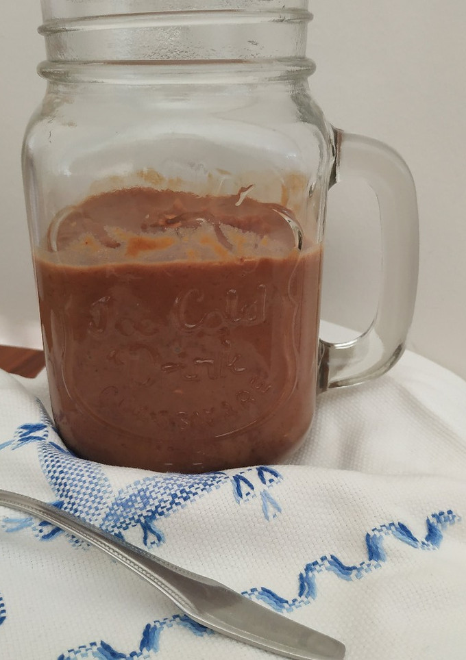 Una foto de Chocolate a la taza con calabaza