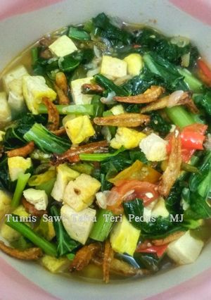 Foto resep Tumis Sawi Tahu Teri Pedas