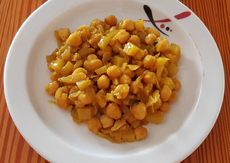 Garbanzos especiados (vegana)