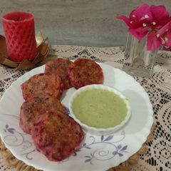 A picture of Beetroot, gajar cutlet.