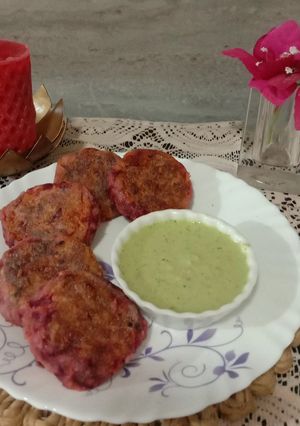 A picture of Beetroot, gajar cutlet.