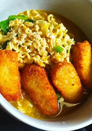 Foto resep 🍜🌶Mie instan chicken nuggets